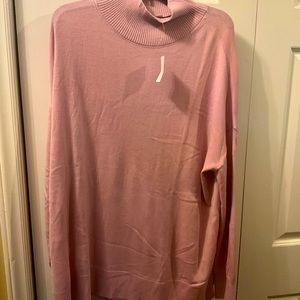 Loft pink funnel neck tunic sweater
